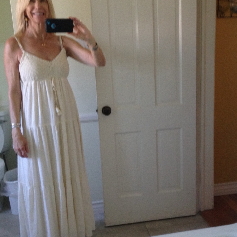 Boho Maxi spaghetti strap macramé dress